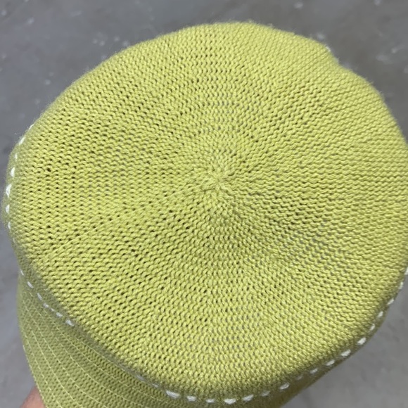 Danier Bucket Hat in Lime Green with White Stitching - Picture 4 of 10